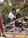 2004 Boston Red Sox Team Signed Autographed 16x20 Photo Framed to 23x27 NEP