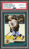 2003-04 Topps #331 Patrice Bergeron RC Rookie On Card PSA/DNA Auto GEM MINT 10