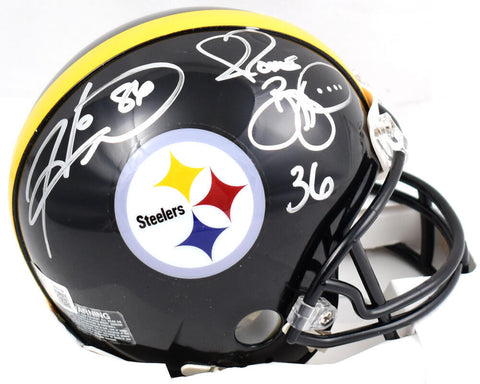 Jerome Bettis Hines Ward Signed Pittsburgh Steelers Mini Helmet- Beckett W Holo