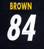 PITTSBURGH STEELERS ANTONIO BROWN AUTOGRAPHED BLACK JERSEY BECKETT BAS 126633