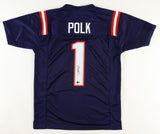 Ja' Lynn Polk Signed New England Patriots Jersey (Beckett) Pats #2 2024 Pick W.R