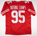 Frazier, Peter, & Wistrom Signed Nebraska Cornhuskers National Champs Jersey PSA