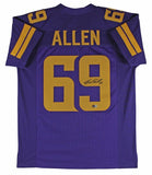 Jared Allen Signed Minnesota Vikings Color Rush Jersey (Beckett) 5xPro Bowl D.E.