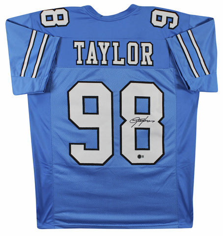 UNC Lawrence Taylor Authentic Signed Light Blue Pro Style Jersey BAS Witnessed