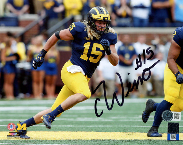 Chase Winovich Autographed Michigan Wolverines 8x10 Photo Beckett 48210