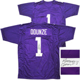 WASHINGTON HUSKIES ROME ODUNZE AUTOGRAPHED PURPLE JERSEY BECKETT WITNESS 227331