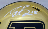 DREW BREES AUTOGRAPHED PURDUE CHROME GOLD SPEED MINI HELMET BECKETT 191123