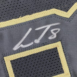 Autographed/Signed LAMAR JACKSON Baltimore Blackout Football Jersey JSA COA