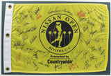 Multi Signed Framed Nissan Open Golf Flag 42 Signatures BAS LOA