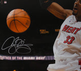 Alonzo Mourning Signed Miami Heat 16x20 Dunk Photo - Beckett W Hologram *Silver