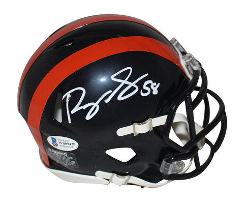 Roquan Smith Autographed Chicago Bears 1936 Tribute Mini Helmet BAS 25842