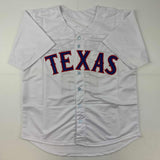 Autographed/Signed Juan Gonzalez Texas White Baseball Jersey JSA COA