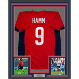 Framed Autographed/Signed Mia Hamm 35x39 Red Team USA Jersey Beckett BAS COA #2