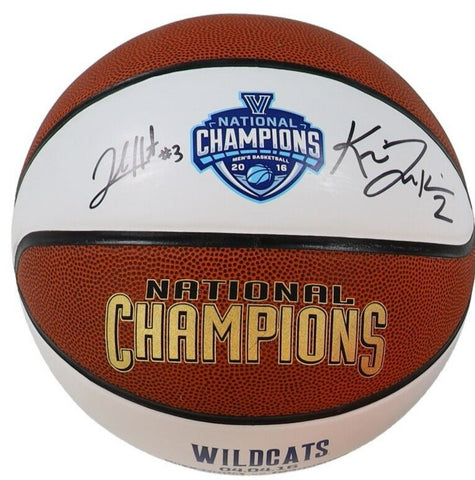 Josh Hart & Kris Jenkins Signed Villanova Wildcats 2016 NCAA Champ Basketball