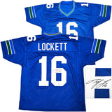 SEATTLE SEAHAWKS TYLER LOCKETT AUTOGRAPHED THROWBACK JERSEY MCS HOLO 222038