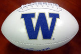 BISHOP SANKEY AUTOGRAPHED WHITE LOGO FOOTBALL WASHINGTON HUSKIES MCS HOLO 73077