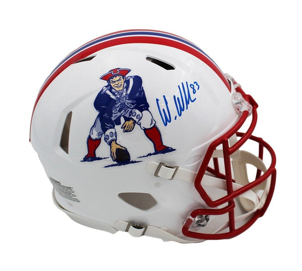 Wes Welker Signed New England Patriots Speed Full Size 1990-1992 NFL Helmet