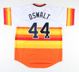 Roy Oswalt Signed Houston Astros Rainbow Throwback Jersey (PSA QR Code Card)