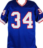 Thurman Thomas Autographed Blue Pro Style Jersey w/2 Insc.-Beckett W Hologram