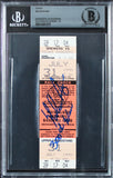 Rangers Nolan Ryan "300th Win" Signed July 31, 1990 Ticket Stub Auto 10 BAS Slab