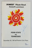 Joe Paterno Signed Penn State 1991 Fiesta Bowl Kickoff Luncheon Program (JSA COA