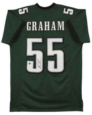 Brandon Graham Authentic Signed Green Pro Style Jersey BAS Witnessed