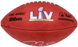 TOM BRADY AUTOGRAPHED NFL LEATHER SB LV LOGO FOOTBALL BUCCANEERS FANATICS 202368