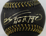 Vladimir Guerrero Autographed Rawlings OML Black Baseball w/ HOF 18 - JSA W Auth