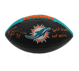 Ricky Williams Signed Miami Dolphins Embroidered Black Football w- "Split Blunt"