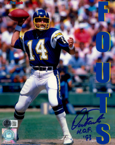 Dan Fouts Autographed San Diego Chargers 8x10 Photo Beckett 45722