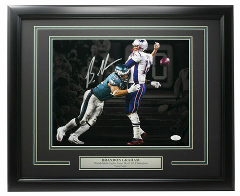 Brandon Graham Signed Framed 11x14 Philadelphia Eagles Spotlight Photo JSA ITP