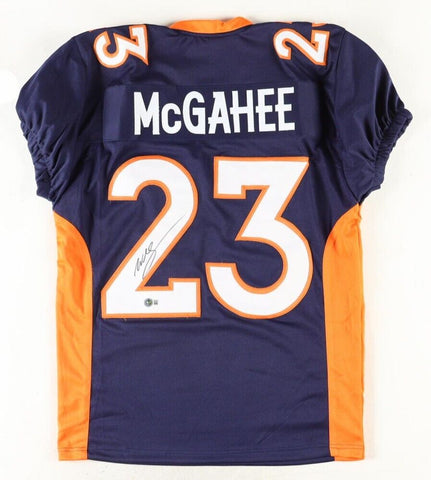 Willis McGahee Signed Denver Broncos Pro Cut Jersey (JSA COA) 2xPro Bowl R.B.