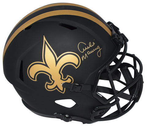 ARCHIE MANNING SIGNED NEW ORLEANS SAINTS ECLIPSE FULL SIZE HELMET FANATICS