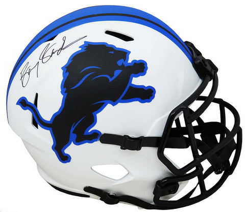 Barry Sanders Signed Lions Lunar Eclipse Riddell Speed FS Replica Helmet -SS COA