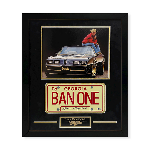 Burt Reynolds Signed Autographed License Plate Framed to 20x24 Beckett