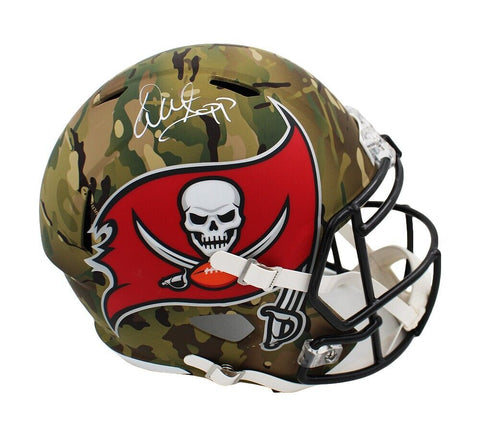 Warren Sapp Signed Tampa Bay Buccaneers Speed Full Size Camo NFL Helmet