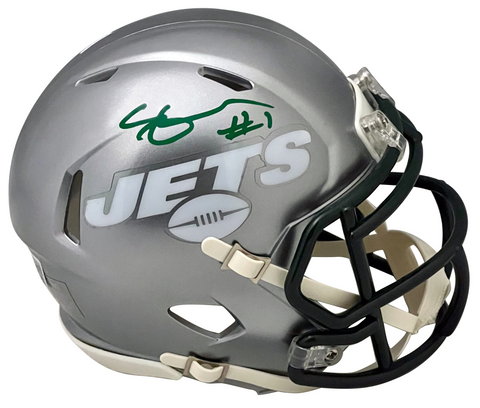 AHMAD SAUCE GARDNER AUTOGRAPHED NEW YORK JETS FLASH SPEED MINI HELMET BECKETT