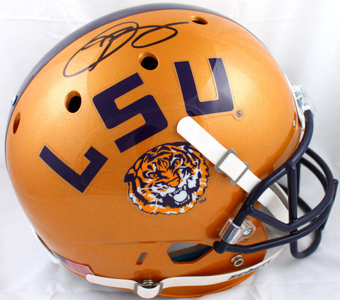 Odell Beckham Jr. Autographed LSU Tigers Gold F/S Schutt Helmet-Beckett W Holo