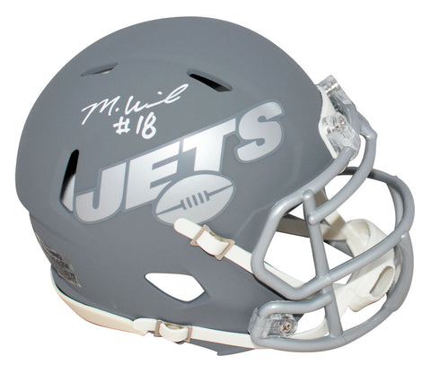 MIKE WILLIAMS AUTOGRAPHED NEW YORK JETS SLATE SPEED MINI HELMET BECKETT