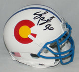 SHAQUIL BARRETT AUTOGRAPHED CSU RAMS COLORADO STATE FLAG MINI HELMET JSA