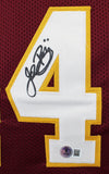 SB MVPs (3) Williams, Rypien & Riggins Signed Maroon Pro Style Jersey BAS Wit