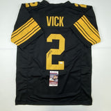 Autographed/Signed Michael Mike Vick Pittsburgh Color Rush Jersey JSA COA