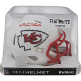 Patrick Mahomes Signed Kansas City Chiefs Flat White Mini Helmet Beckett 48871