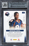 Demaryius Thomas Signed 2010 Panini GG Rookie Silver #1 Card Auto 10 BAS Slabbed