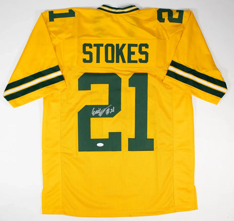 Eric Stokes Signed Green Bay Packers Throwback Jersey (JSA COA) 2021 1st Rnd Pk