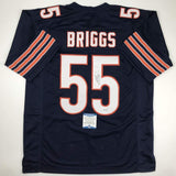 Autographed/Signed LANCE BRIGGS Chicago Blue Football Jersey Beckett BAS COA