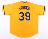 Dave Parker Signed Pittsburgh Pirates Throwback Jersey Inscribd "Cobra"(PSA COA)