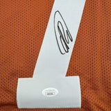 Framed Autographed/Signed Isaiah Bond 35x39 Texas Orange Football Jersey JSA COA