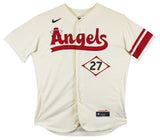 Angels Mike Trout Authentic Signed White Nike City Connect Jersey BAS & MLB