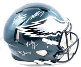 McNabb Cunningham Vick Jaworski Signed Eagles F/S Speed Auth Helmet- Beckett W